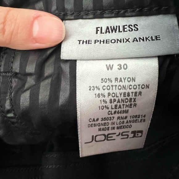 NWT JOE'S JEANS Flawless The Pheonix Ankle Black Sz 30 - Picture 8 of 8